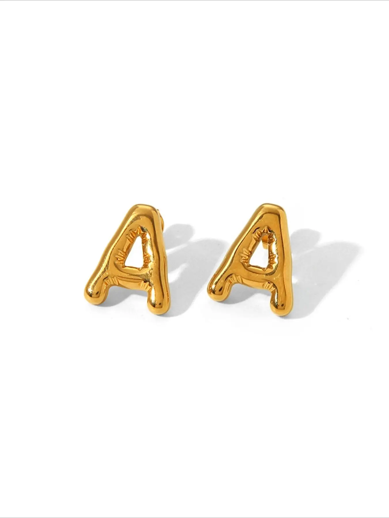 Fashion Creative 26 Letter Bubble Earrings, Stud Earrings Jewelry, Unisex Alphabet Accessories, Perfect Birthday Gift, Stylish Jewelry for Men and Women