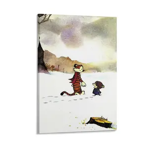 Calvin Hobbes Poster (1) Canvas Poster Bedroom Decor Sports Landscape Office Room Decor Gift Frames Wall Ornaments Artistic