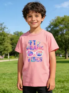 Trendy Kids' Short Sleeve Tee, Breathable Fabric, Comfortable Daily Wear, Ideal for School & Outdoor Activities, Weekend Outing