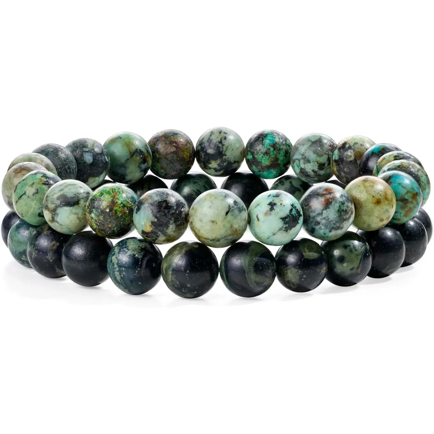 8mm African Turquoise & Kambaba Jasper (Peace & Pr