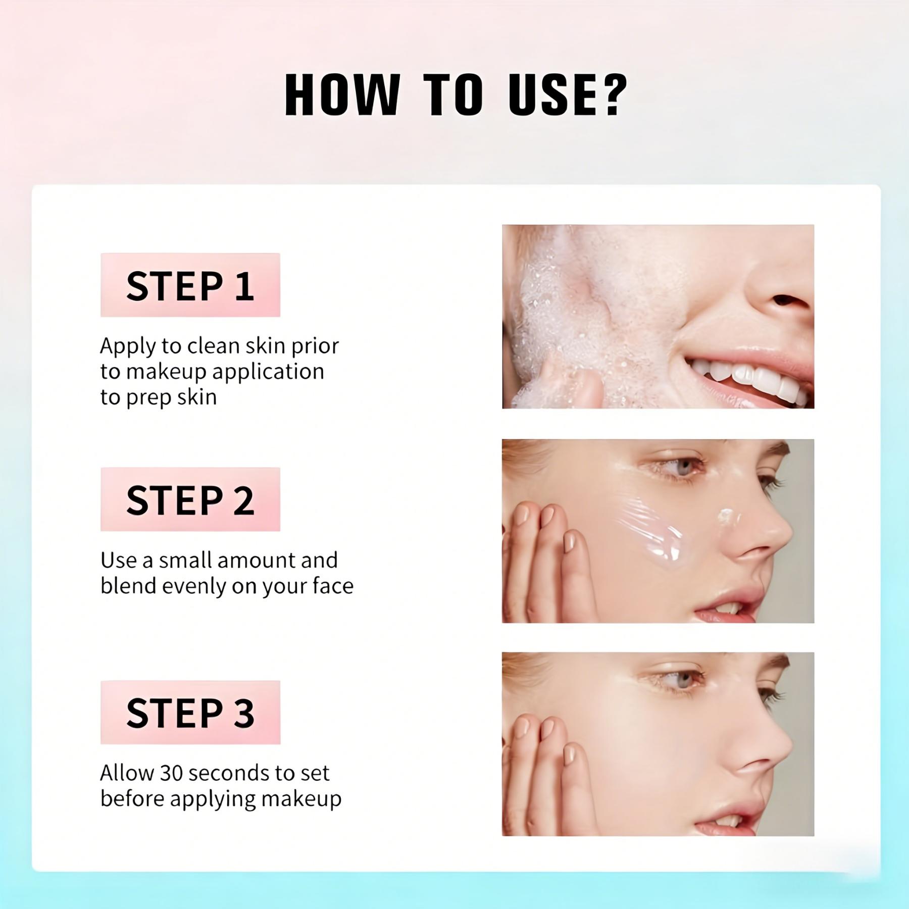 3-in-1 Nourish Makeup Primer | Hydrating with Hyaluronic Acid & Niacinamide, Brightening Skin Tone, Long-Lasting Foundation Base
