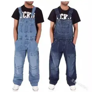 Men's Denim Overalls, Loose Jeans, Size S-5XL
