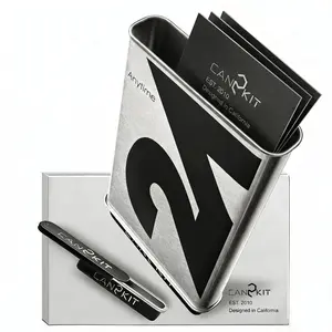 can2kit New Modern  Versatile Metal Case with Slide Lid, Modern Style Versatile Card & Cash Case, Elegant and Rebellious Card Box for Credit Cards Cash Id Business Cards