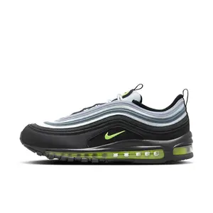 Men's Nike Air Max 97 "Neon" Athletic Sneaker Footwear - Black and Gray Design, Breathable Sports Style, Casual Sporty Use for Training Activities, Breathable Sports Sneakers