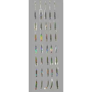 Ballyhoo Dredge Strips - 7 Reflective Bait Fish Teasers (5 Pack)
