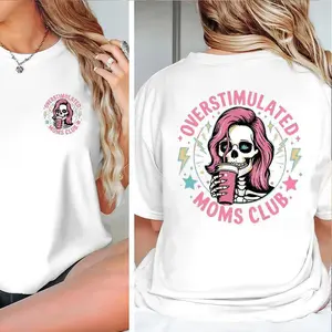 Funny Skeleton Overstimulated Moms Club Shirt, Moms Club Shirt, Funny Mom Shirt