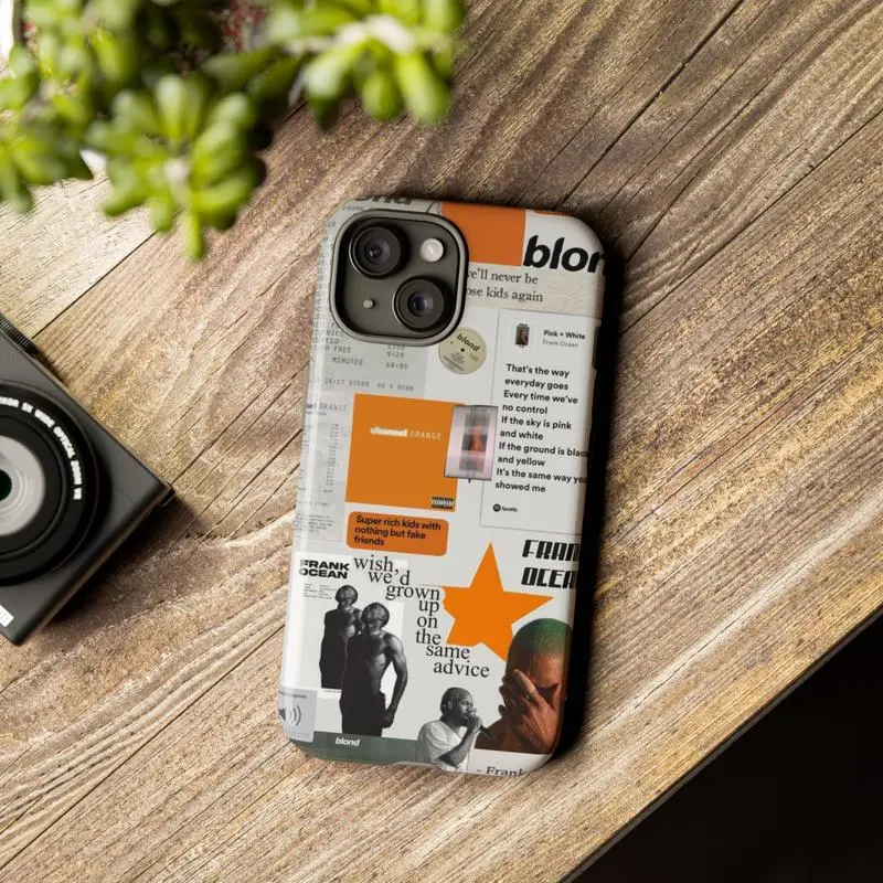 Blond - Frank Ocean collage phone case, frank ocean gift, frank ocean phone case, blond phone case for iPhone 16 15 Pro 14 13 12 11 XS Mini Plus