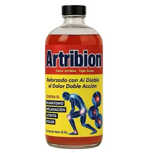 Atri Bion Artribion Rojo 32oz Triple Action Tonic for a Month Dietary Supplement with 10 Microdoses of Vitamins B1 B2 B3 MSM Glucosamine