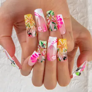 Lovful | CLASSIC SQUARE Collection 1.3inch Handmade Acrylic Press On Nails | 10PCS, Reusable, Salon-Quality, Long-Lasting