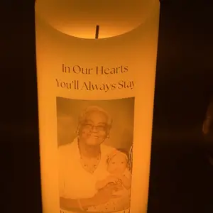 Personalized LED Memory Photo Candle – Custom Keepsake Gift