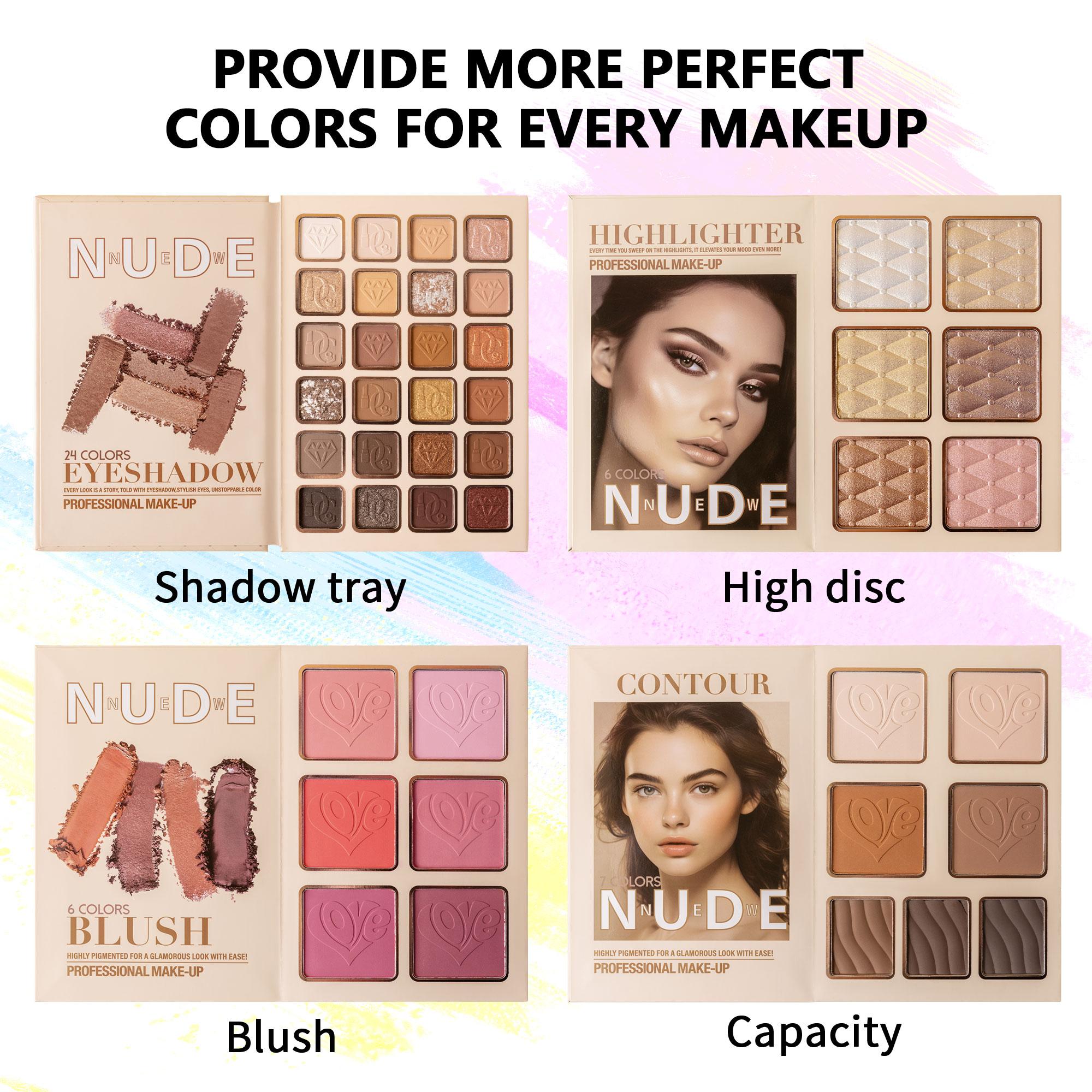 All-in-One 43-Color Book-Style Makeup Palette, 4-Layer Foldable Kit with Eyeshadow Blush Contour Highlighter, Long-Lasting Waterproof Travel-Friendly for Daily Natural Look to Full Glam Face Makeup Set for Women Girls Teens All-in-One 43-Color Book-Style Makeup Palette, 4-Layer Foldable Kit with Eyeshadow Blush Contour Highlighter, Long-Lasting Waterproof Travel-Friendly for Daily Natural Look to Full Glam Face Makeup Set for Women Girls Teens