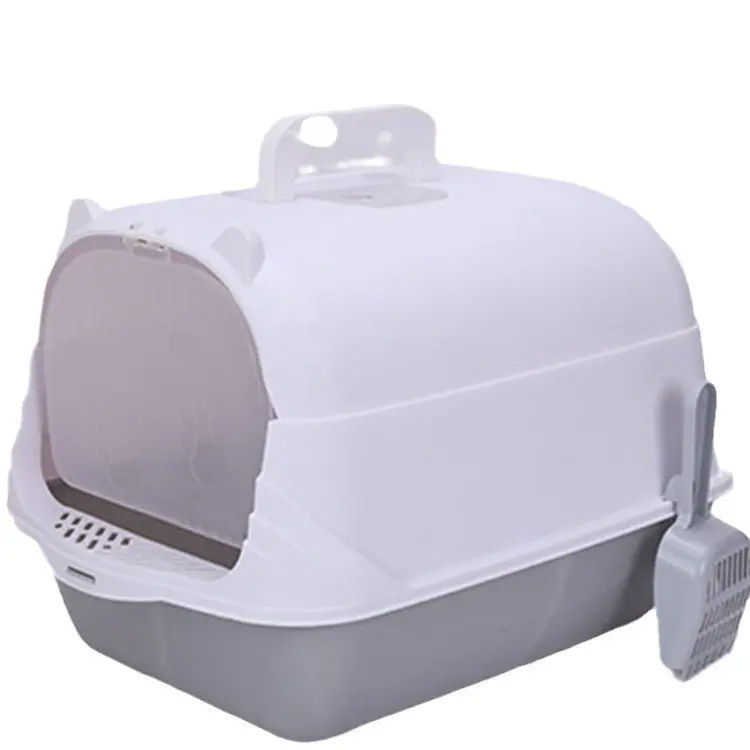 Pet supplies: Fully enclosed cat litter box, available for wholesale from one unit, anti-splash, extra-large cat toilet with UV sterilization, Enclosed Box,summervibes Cleaning