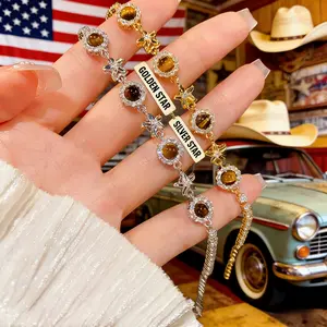 Vintage Zebra Tiger Eye Petal Bracelet for Women, Sparkling Zircon Inlay Luxury Dainty Wristband, Elegant Versatile Clavicle Chain Hand Jewelry Gift