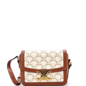 Pre-owned Celine Canvas Coated Shoulder Bags Triomphe Shoulder Bag Triomphe Coated Canvas Teen by Rebag