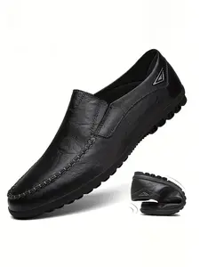 Men's Loafers Slip-On & Flat Shoes, Anti-Slip Comfortable Casual Footwear for All Seasons, Fashionable Easy Wear Design, Durable Shoe