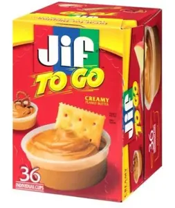Jif To Go Creamy Peanut Butter Cups 1.5 oz 36 Count Gluten-Free Portable Snacks for On-the-Go