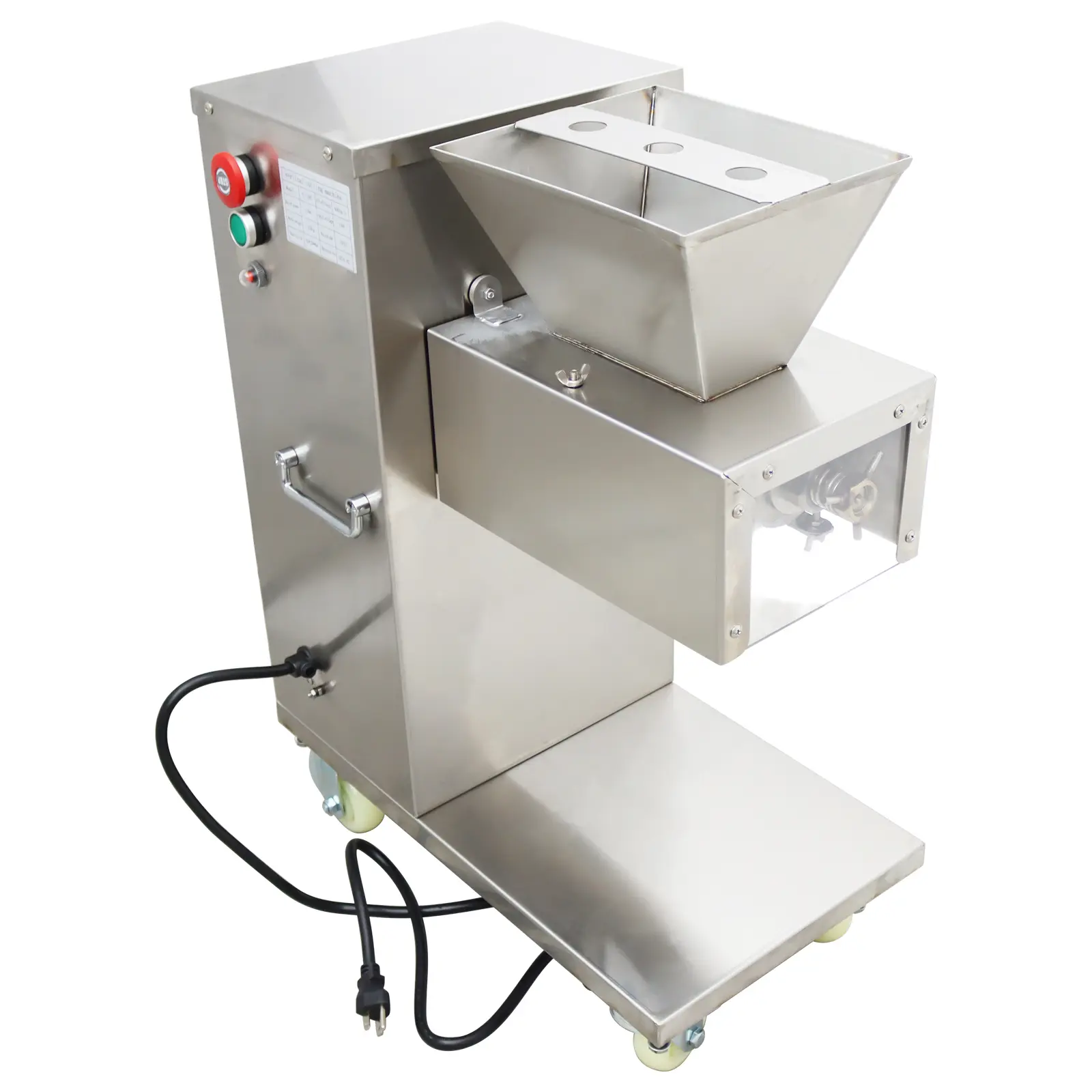 YOKOMA TJ-130L Stainless Steel Meat Cutter 110V, Commercial Meat Slicer Equipped With 11mm Cutting Blade