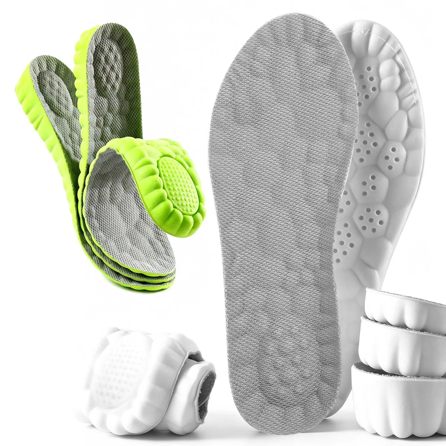3 Height Increase Insoles - 4D Cloud Insole - Soft Memory Foam Insoles for Men Women(2 Color)