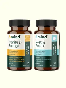 &Mind AM + PM Combo Pack - Complete 24-Hour Brain Health Supplement with Clinically Studied Ingredients