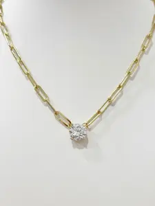 Clear stone with paper clip