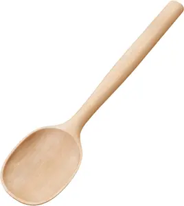 Beech Wooden Spoons for Cooking - Large Smooth Finish  Beech Cooking Spoons - Durable Wooden Cooking Utensil