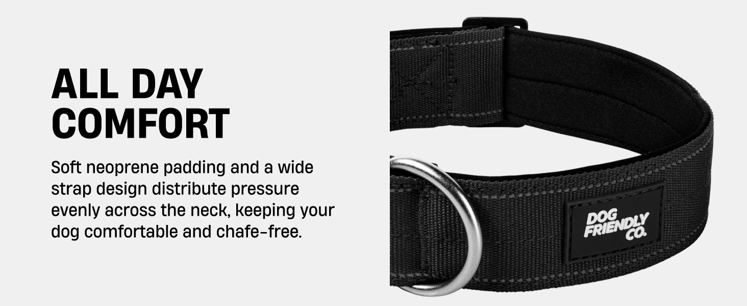 Tactical Dog Collar - Heavy-Duty Quick Release Buckle, Plain, Comfortable Wear, Custom-Printed, Reflective Night Visibility Design