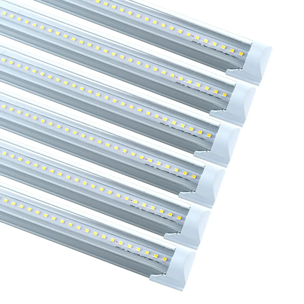 HOLDWILL LED Shop Light, 4FT 24W 6000K Cool White 2640lm Linkable 4 Foot LED Strip Lights, T8 LED Tube Lights for Garage Ceiling with Plug Cable