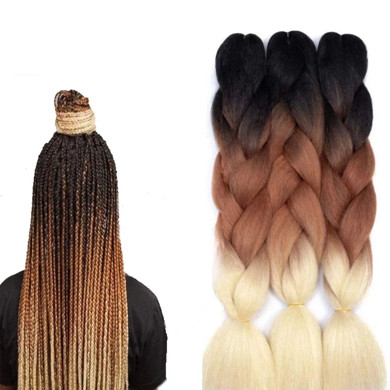 Ombré braiding hair