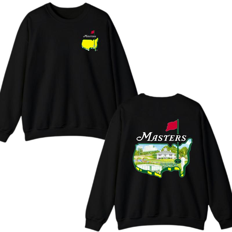 The Masters 2026 Sweatshirt – Masters Golf Crewneck with Soft Cotton 2-Sided Golf Graphic, Vintage Golf Streetwear Inspired by Golf Equipment, Golf Stuff & Golf Things Style, Casual Hoodie for Men, Perfect Gift for Golf Enthusiasts