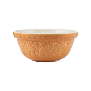 Mason Cash In the Forest S24 (2.15 Qt) Embossed Mixing Bowl | Bear (Ochre)