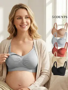 Women's Wireless Bra Set, Full Coverage Medium Support, Breathable All-Seasons Design, Ideal for Maternity & Nursing Comfort, Pregnancy Maternity Bra
