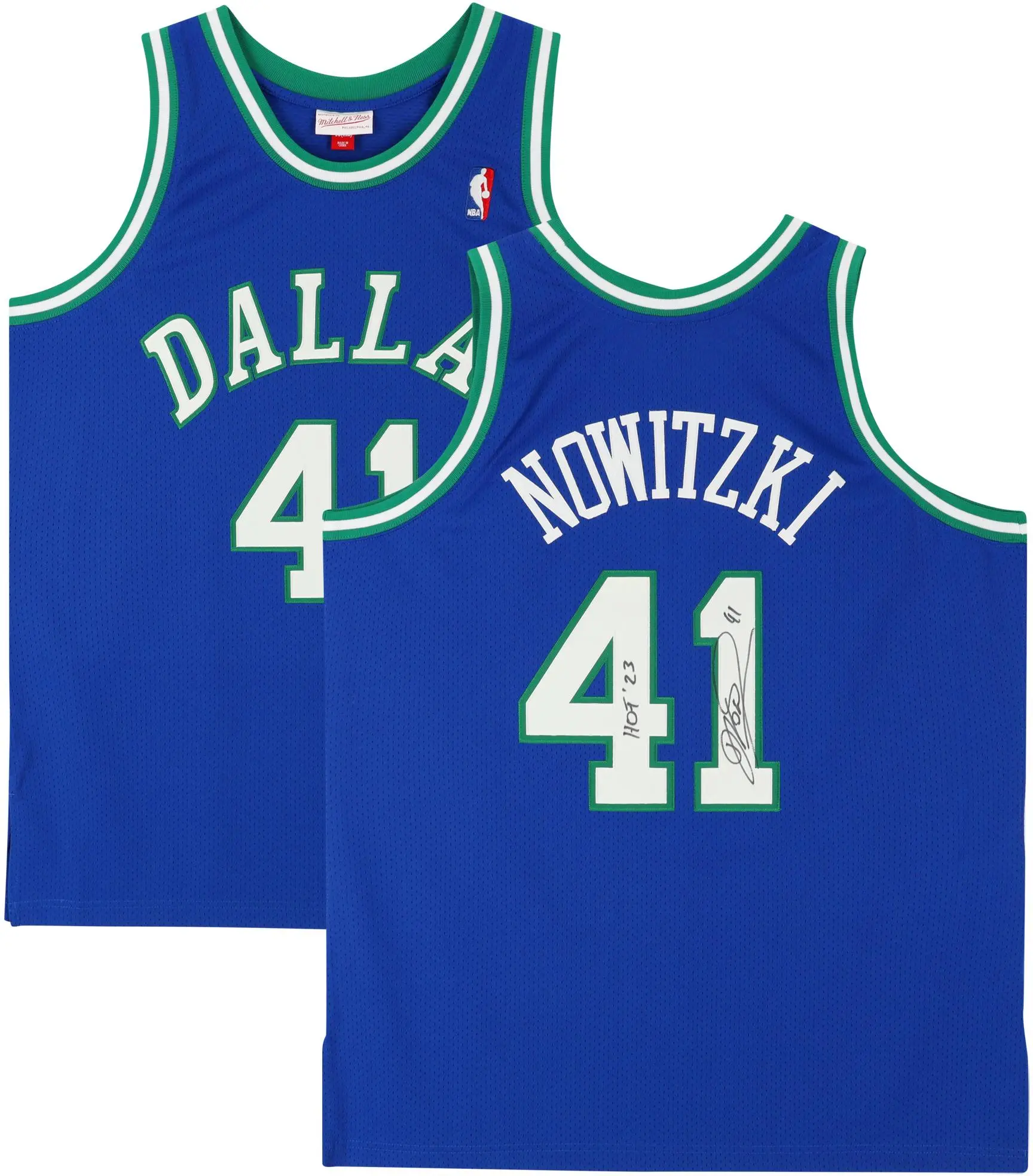 Dirk Nowitzki Dallas Mavericks Autographed Blue Mitchell & Ness 1998-1999 Authentic Jersey with "HOF 2023" Inscription - Fanatics Authentic Certified