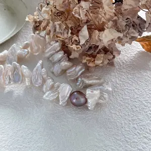 Sunflower-Inspired Baroque Pearl Necklace for Women Radiant Design One-of-a-Kind Collectible