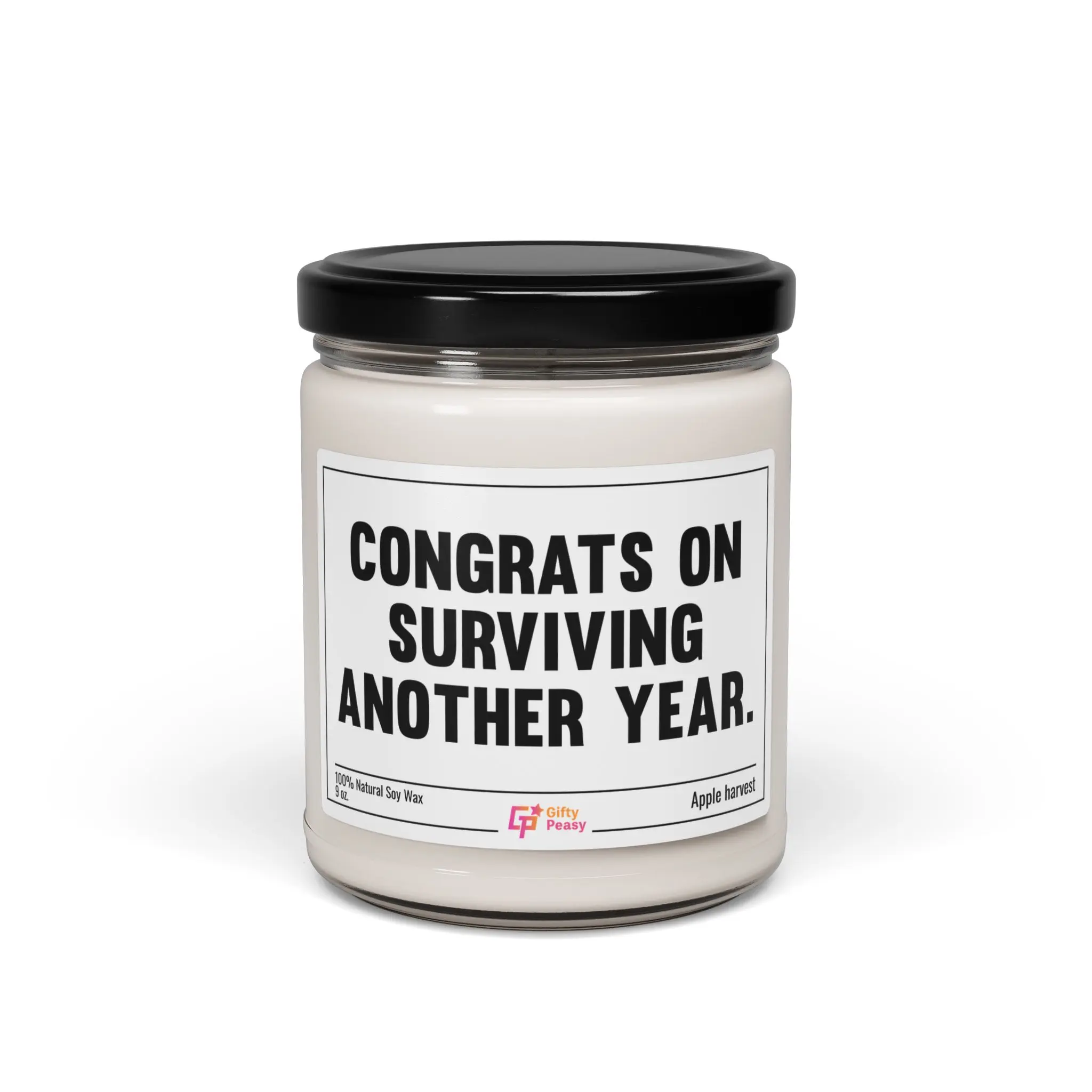 Congrats On Surviving Another Year Candle | Funny Candle Gift | Sarcastic Candle | Funny Saying Candle