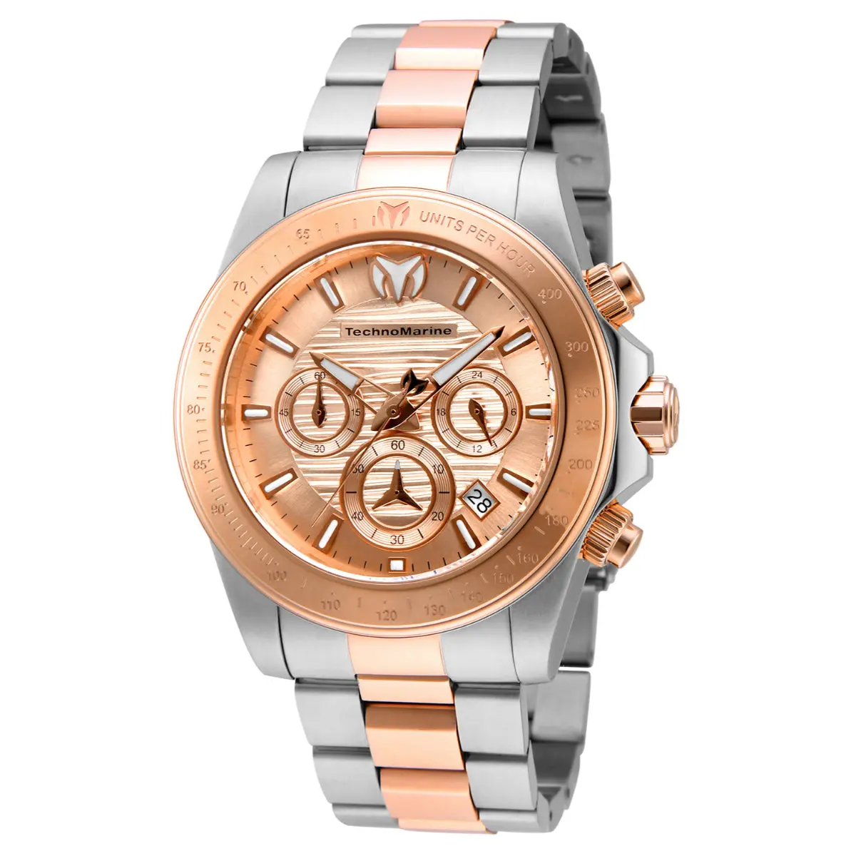 TechnoMarine Manta Ray Men's 42mm Chronograph Rose Gold Dial Watch TM-219007