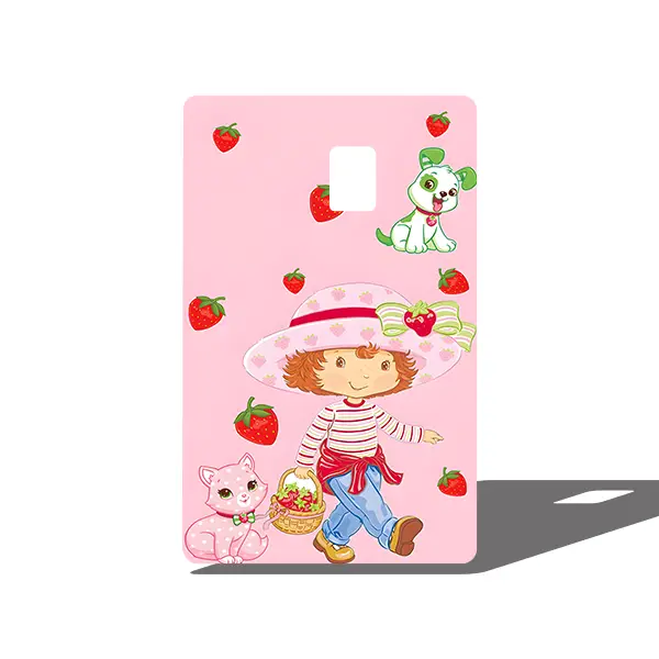 Strawberry Shortcake Debit Card Skin/Sticker - Original Design, Ideal for Personalization, High-Quality Vinyl Material
