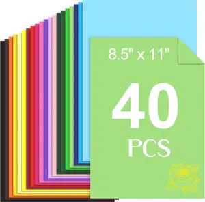 40 Sheets Colored Cardstock - 20 Assorted Colors 8.5"x11" Cardstock Paper, 180gsm/65 lb Colorful Card Stock Paper for Crafting, Printing, DIY Card Making, Scrapbooking,  , Party Decorations