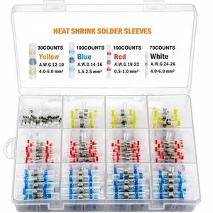 Heat Shrink Solder Seal Wire Connectors, Waterproof Electrical Connectors, Durable Reliable Connectors, Durable Copper Contacts for Safe Insulated Universal Drive Locations in Electrical Projects