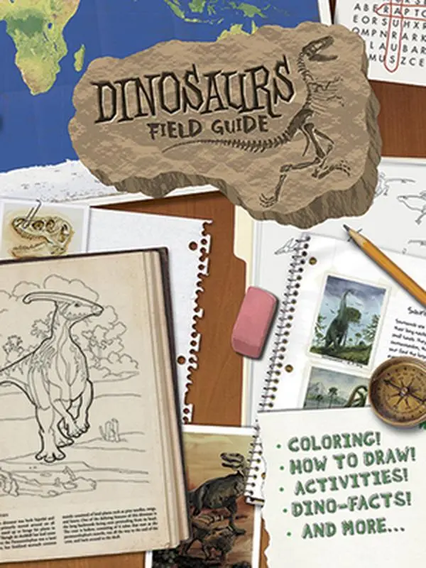 Used Children's Learning Activity Book - Dinosaurs Field Guide: Coloring, How to Draw, Dino-Facts & More by Dover (Paperback, English), Childrens Book
