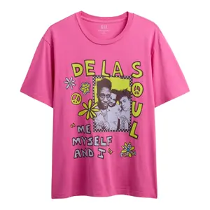 DeLaSoul Grafikli T-Shirt Trendy Top, Cute T-Shirt