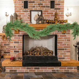 Silk Decorative Artificial Pine Needle Vines, Home Decor Ornaments for Porches, Living Rooms
