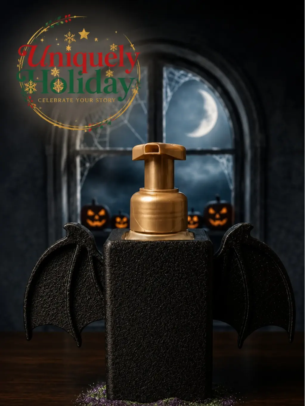 Bath and Body Works Bat-Design Soap Holder, Halloween Bathroom Decor Accessory