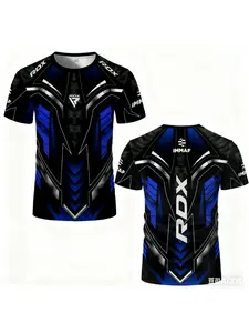 RDX Fighting Competition New Jersey Fans Breathable T-shirt Men's and Women's Casual Round Neck Short Sleeve Boxing Top
