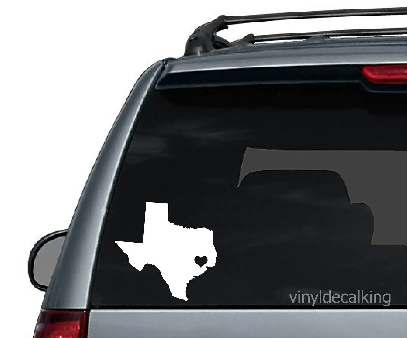 Texas Heart Home Car Truck Window Decal Sticker in Multiple Colors size 6"x6" inches