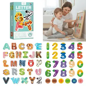 Magnetic Letters, Colorful ABC Animal Alphabet Fridge Magnets,Thick EVA Material, Suitable for Toddlers Aged 3 4 5 ((Thicken) Uppercase Letter)