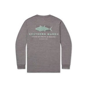 FieldTec™ Heathered Tee - Made in the Gulf - Tuna - Long Sleeve