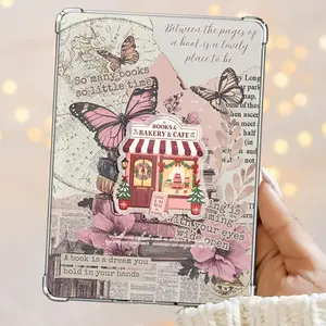 Cottagecore Bakery Bookshop – Whimsical Christmas Holiday Reading Magnetic Kindle Grip Book Lover Cute Kindle Accessories Phone Holder PopSocket Phone Grip Magnetic Pop Socket Phone Grip