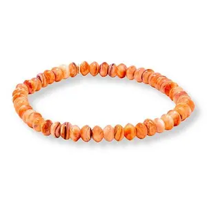 Mine Finds by Jay King Mexican Lion's Paw Shell Bead Stretch Bracelet