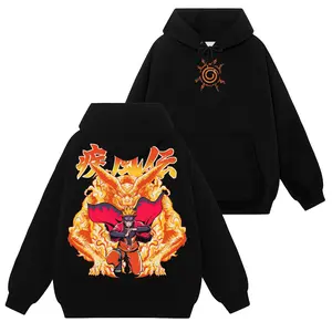 [Shinobi Shop] Limited Naruto Uzumaki x Kurama - Naruto Shippuden #154 Hoodie T-Shirt Sweatshirt, Retro Vintage Unisex Graphic 90s Cotton, Gift For Wibu, Anime Manga Y2K Streetwear