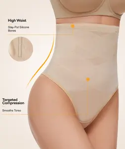 Feel Confident High Waist Shapewear for Women Tummy Control Bodysuit with Targeted Compression Breathable Mesh & Cotton Gusset Sizes S-3XL - Fit